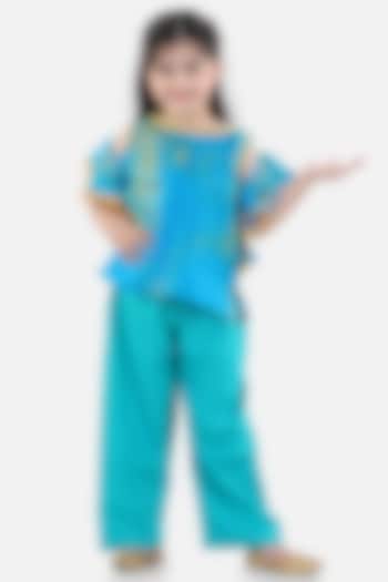 Light Blue Pant Set For Girls by BownBee at Pernia's Pop Up Shop