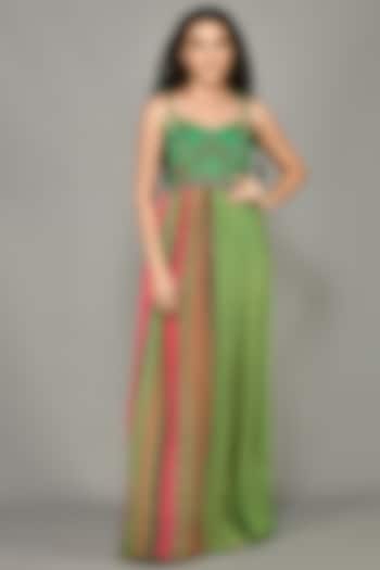 Green Galleria Maxi Dress With Print by Bhanuni By Jyoti at Pernia's Pop Up  Shop 2026