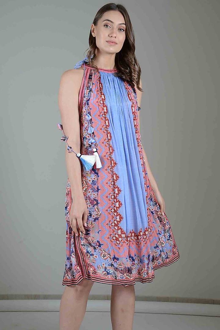 Indigo Botanica Printed Tunic Vacation Dress by Bhanuni By Jyoti at Pernia's Pop Up Shop