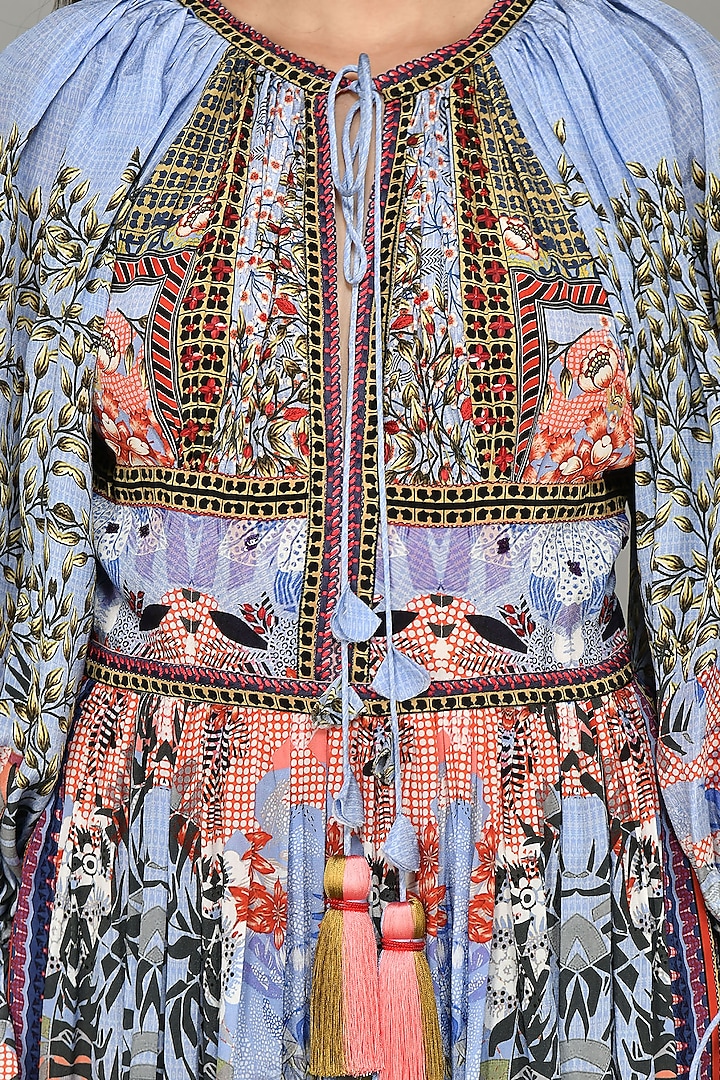 casual cold shoulder maxi dress Multi S0151 / S/M