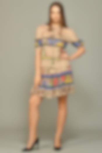 Multi-Colored Printed Tunic Dress by Bhanuni By Jyoti