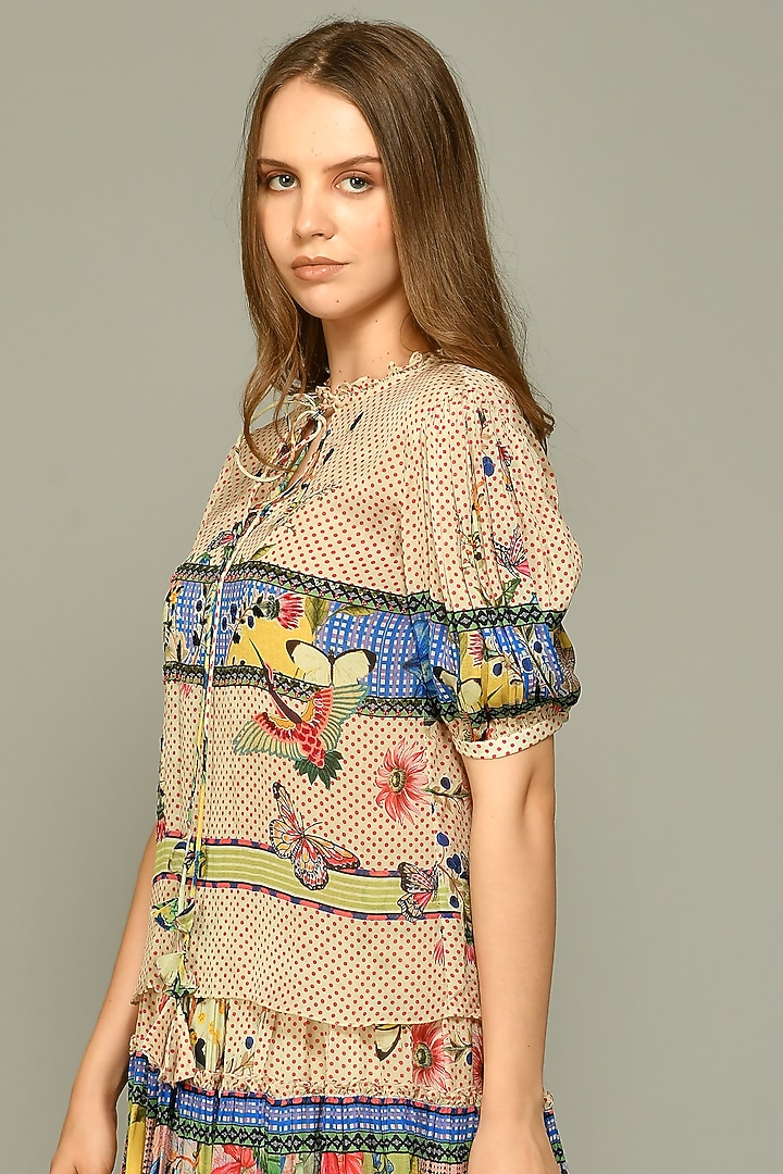 Multi-Colored Printed Tunic Vacation Dress by Bhanuni By Jyoti at Pernia's Pop Up Shop