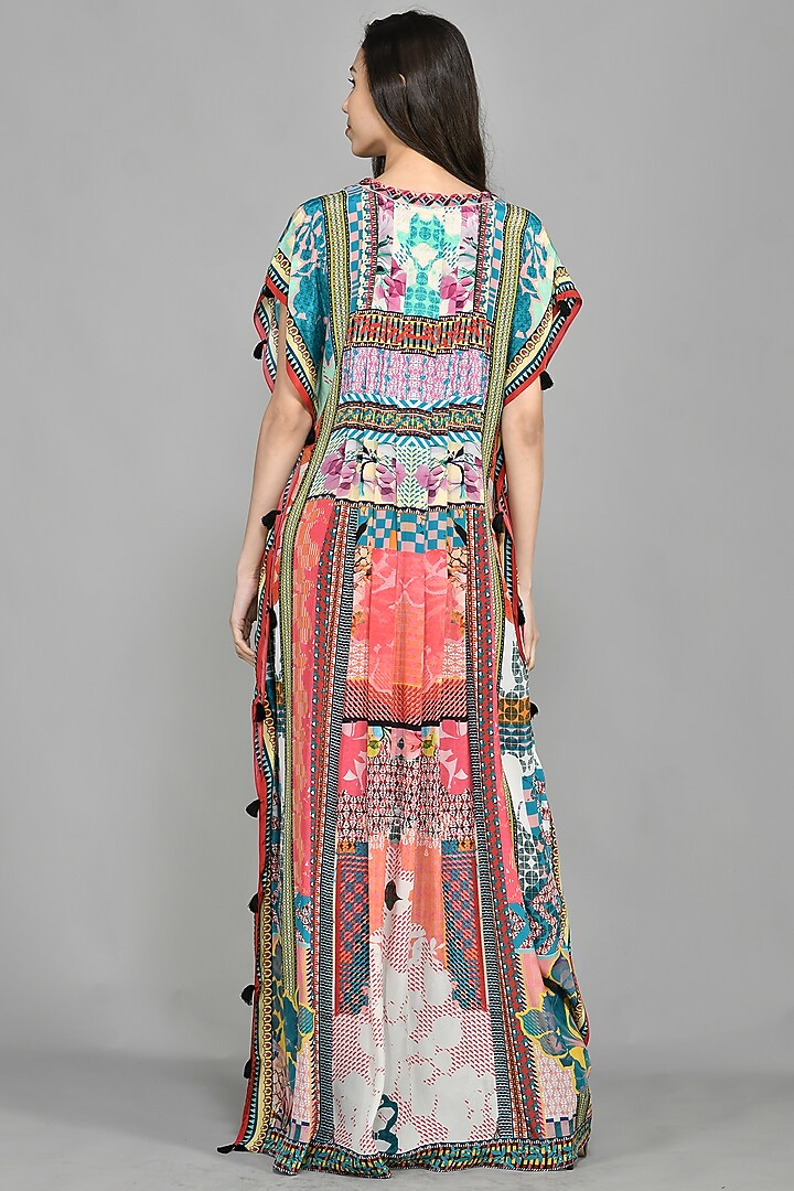 Multi-Colored Printed Kaftan by Bhanuni By Jyoti at Pernia's Pop Up Shop