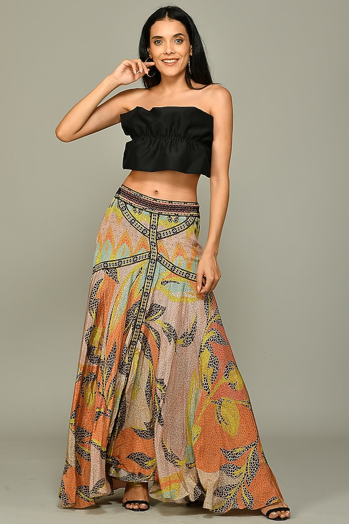 Multi-Colored Printed Maxi Skirt by Bhanuni By Jyoti at Pernia's Pop Up Shop