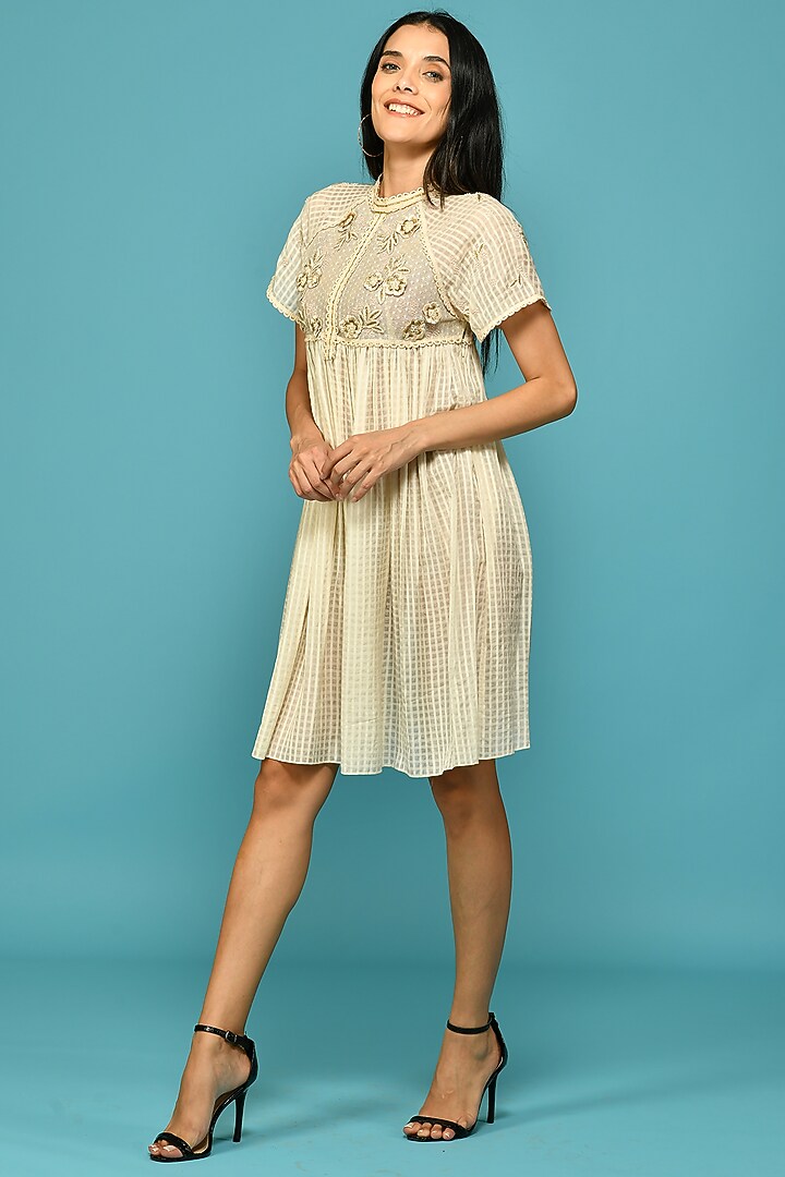 Pearl Embroidered Tunic by Bhanuni By Jyoti at Pernia's Pop Up Shop