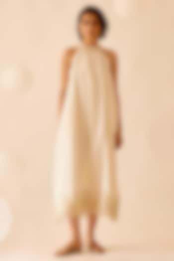 Ivory Cotton Maxi Dress by Bunka