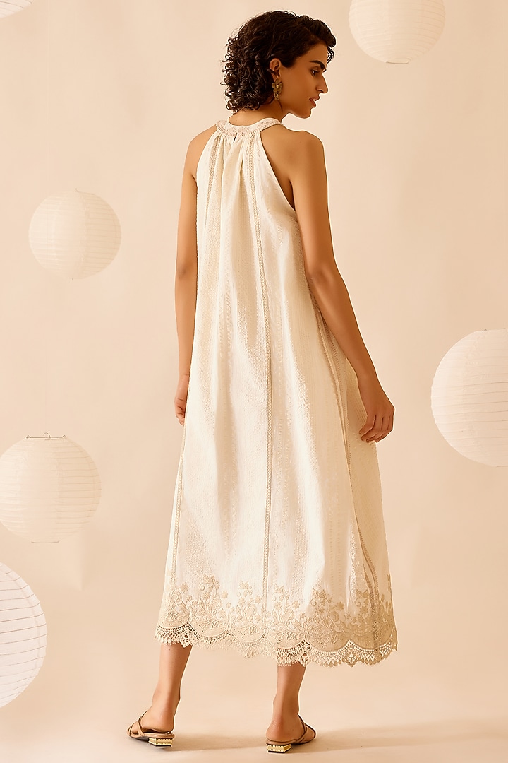 Ivory Cotton Maxi Vacation Dress by Bunka at Pernia's Pop Up Shop
