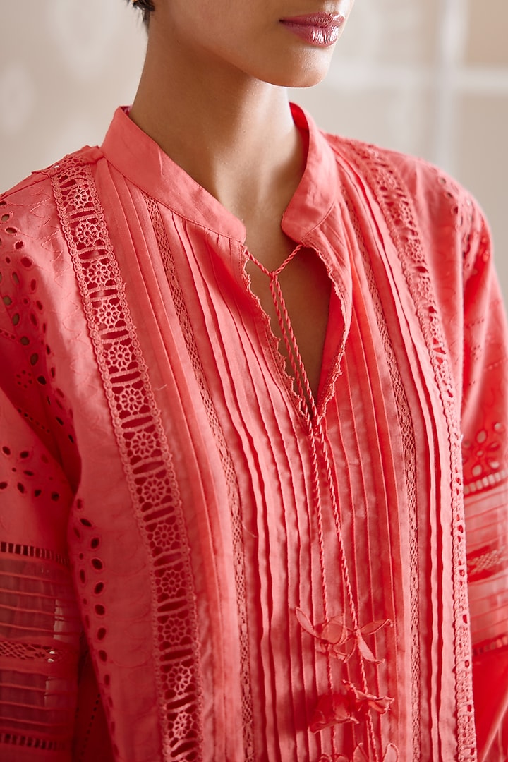 Coral Cotton Tunic by Bunka at Pernia's Pop Up Shop