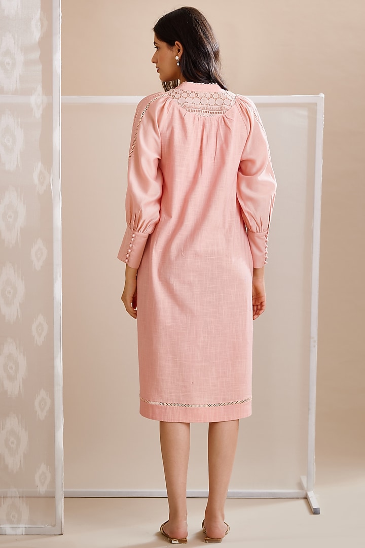 Peach Cotton A-Line Summer Dress by Bunka at Pernia's Pop Up Shop