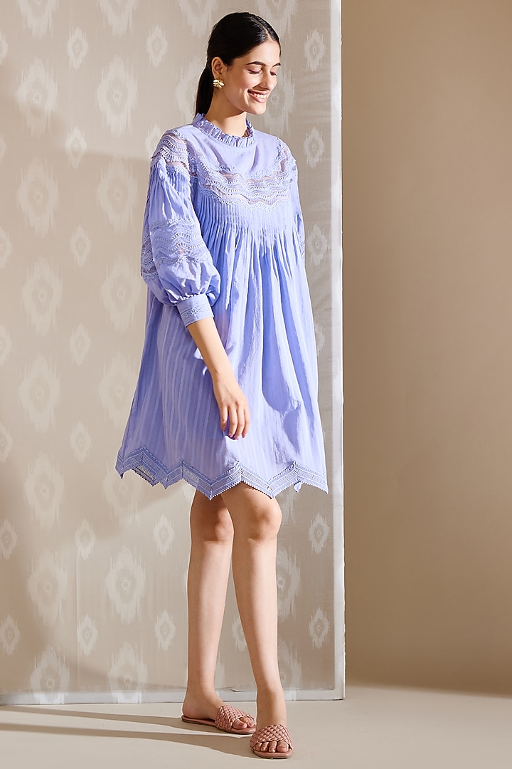 Purple Cotton Voile Tunic by Bunka at Pernia's Pop Up Shop
