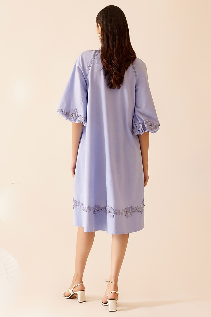 Lilac Cotton Slub High-Low Tunic by Bunka at Pernia's Pop Up Shop
