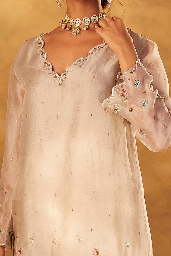 Yellow Tissue Zardosi Embroidered Gharara Set by Bunka at Pernia's Pop Up Shop