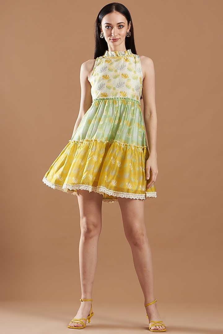 Multi-Colored Printed Mini Dress by Bunka at Pernia's Pop Up Shop