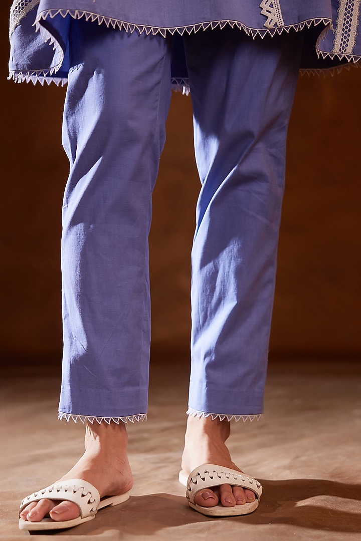 Lilac Chanderi A-Line Tunic by Bunka at Pernia's Pop Up Shop