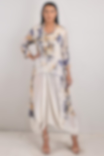 Cream Tie-Dyed Summer Dress With Underlayer by Bohame at Pernia's Pop Up Shop