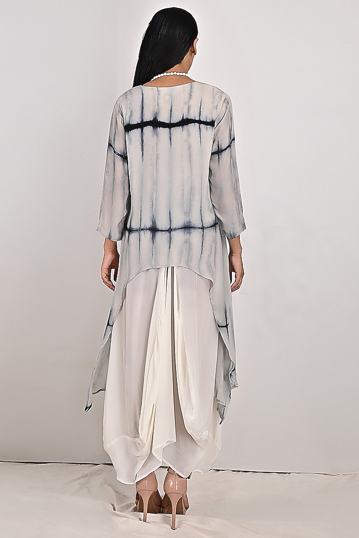 Light Grey Tie-Dyed Summer Dress With Underlayer by Bohame at Pernia's Pop Up Shop