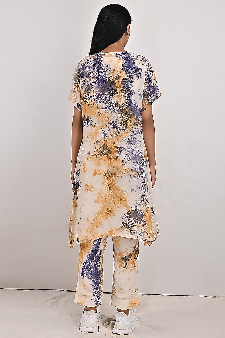 Cream Printed Co-Ord Set by Bohame at Pernia's Pop Up Shop