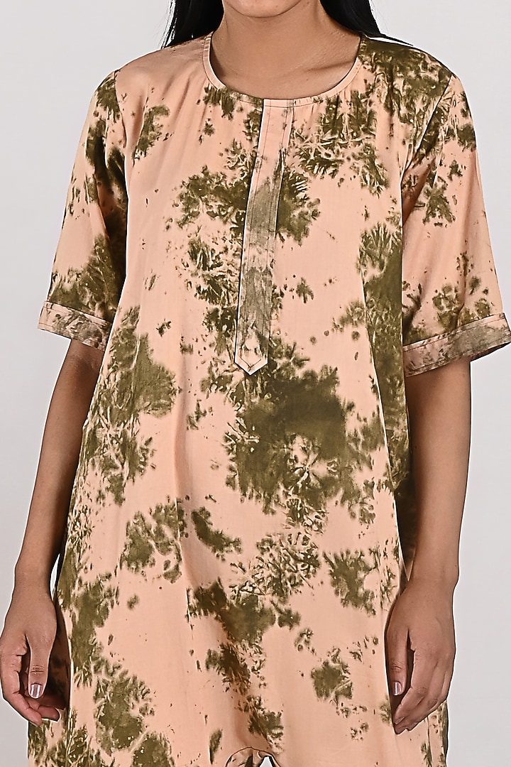 Beige Modal Printed Jumpsuit by Bohame at Pernia's Pop Up Shop