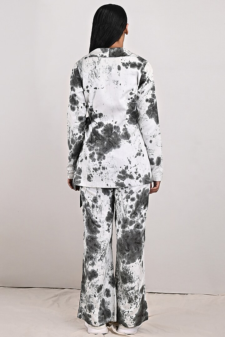 Light Grey Tencel Printed Pant Set by Bohame at Pernia's Pop Up Shop