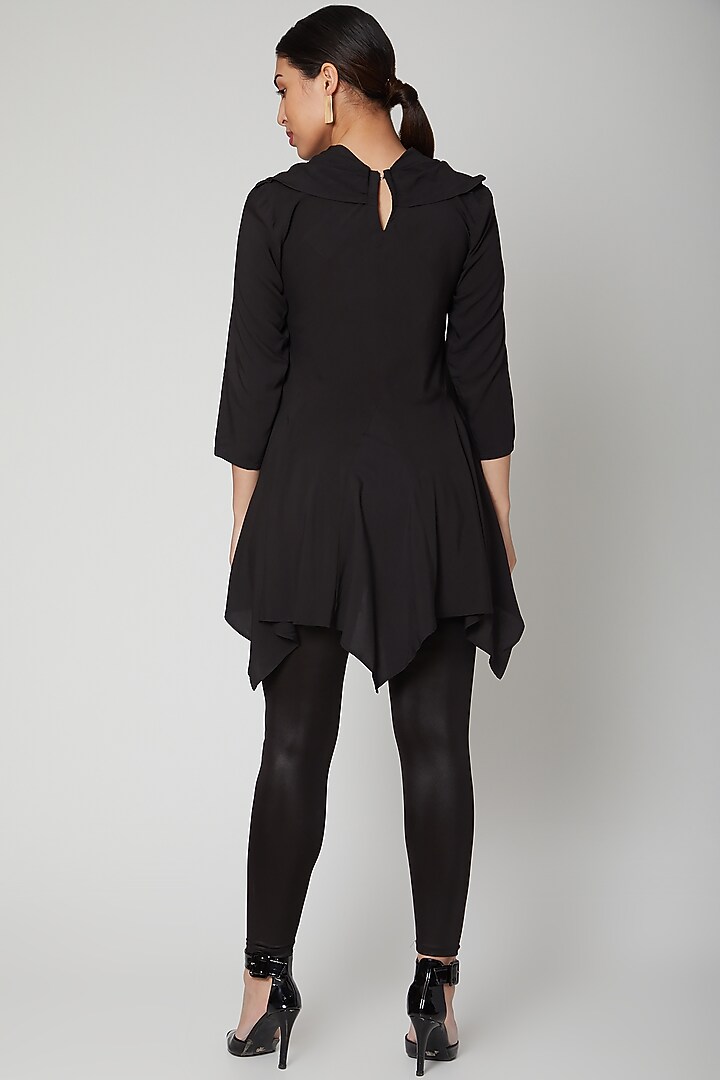 Black Asymmetric Cowl Top by Bohame at Pernia's Pop Up Shop