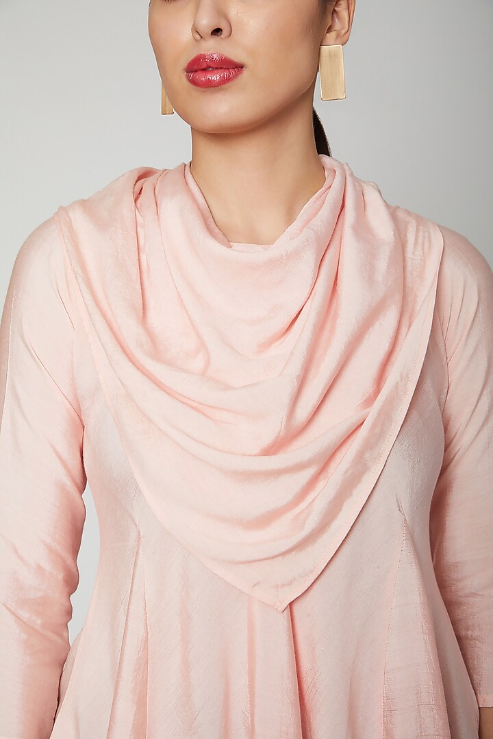 Peach Asymmetric Cowl Top by Bohame at Pernia's Pop Up Shop