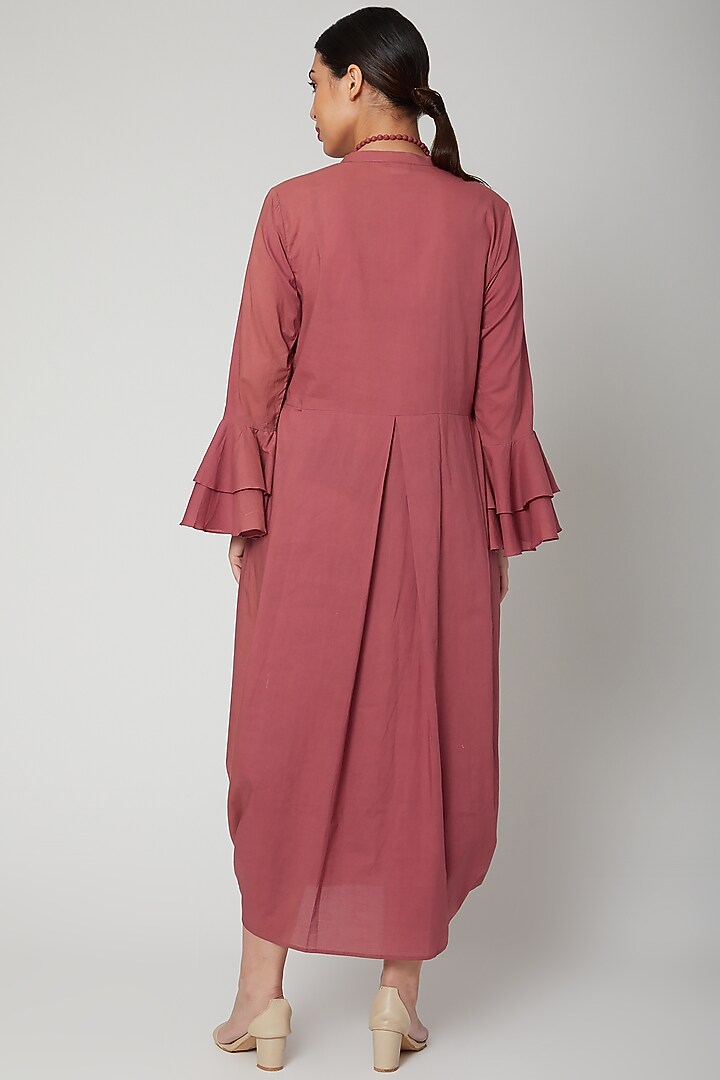 Rust Red Summer Dress With Necklace by Bohame at Pernia's Pop Up Shop