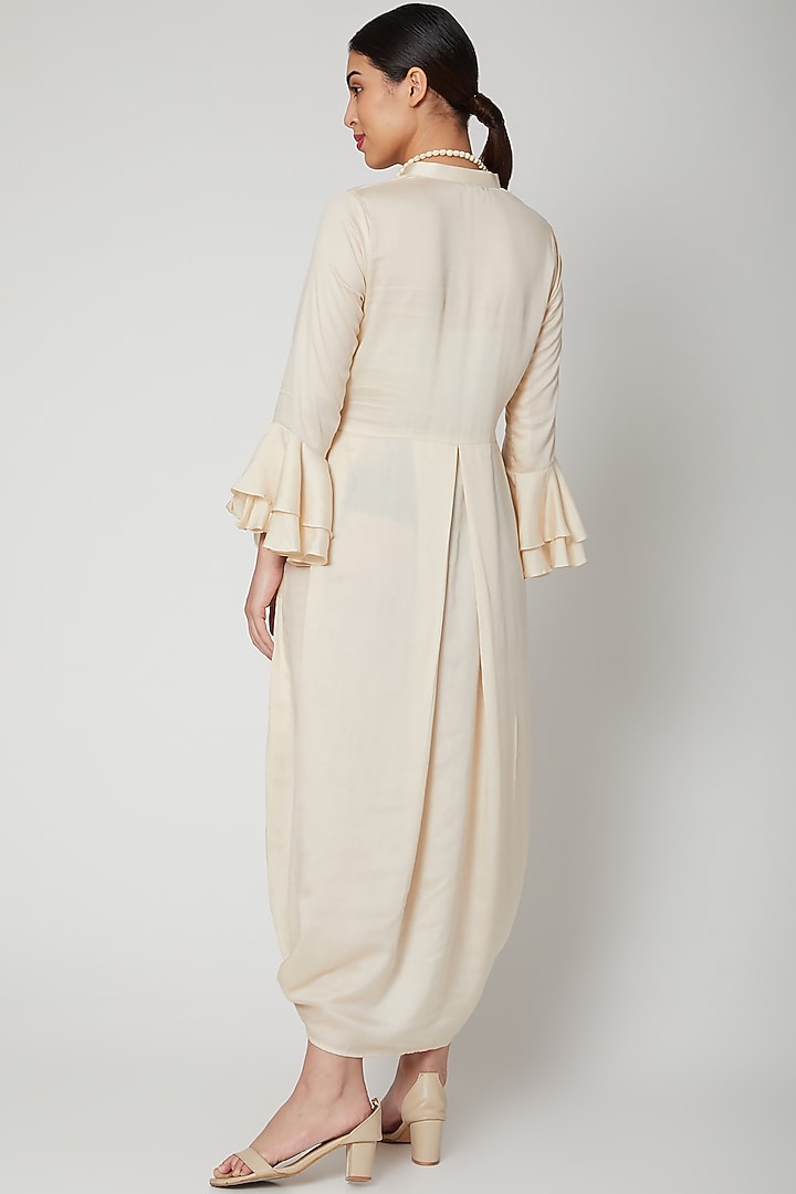 Off White Summer Dress With Necklace by Bohame at Pernia's Pop Up Shop