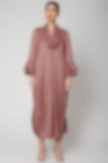 Mauve Dress With Necklace by Bohame