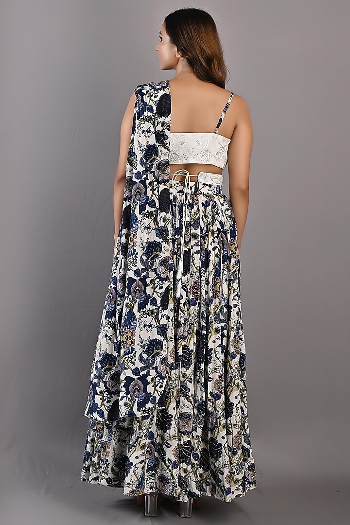 Multi-Coloured Printed Wedding Lehenga Set by Bohame at Pernia's Pop Up Shop