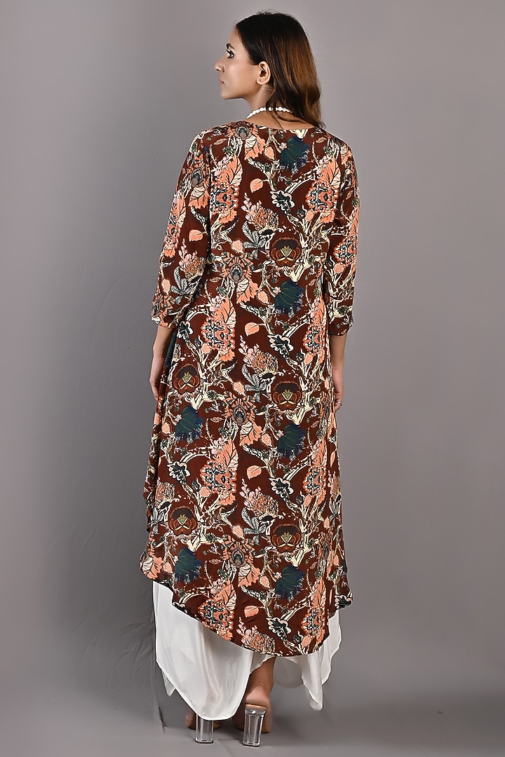 Multi-Coloured Crepe Printed Summer Dress by Bohame at Pernia's Pop Up Shop