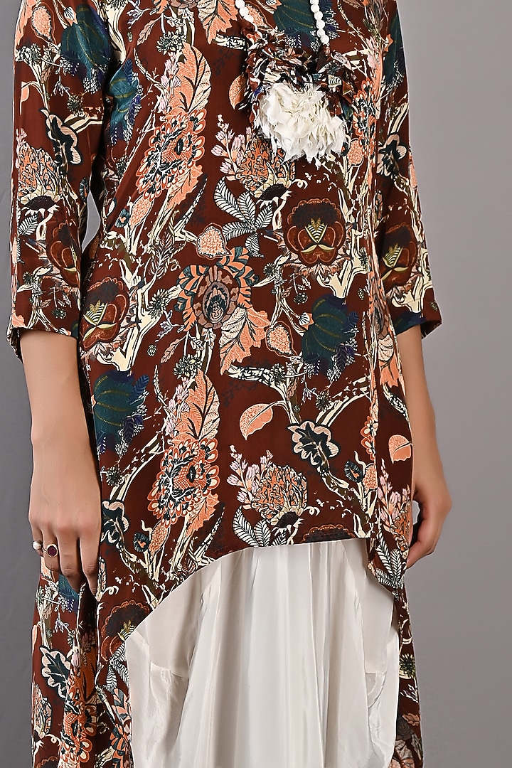 Multi-Coloured Crepe Printed Summer Dress by Bohame at Pernia's Pop Up Shop
