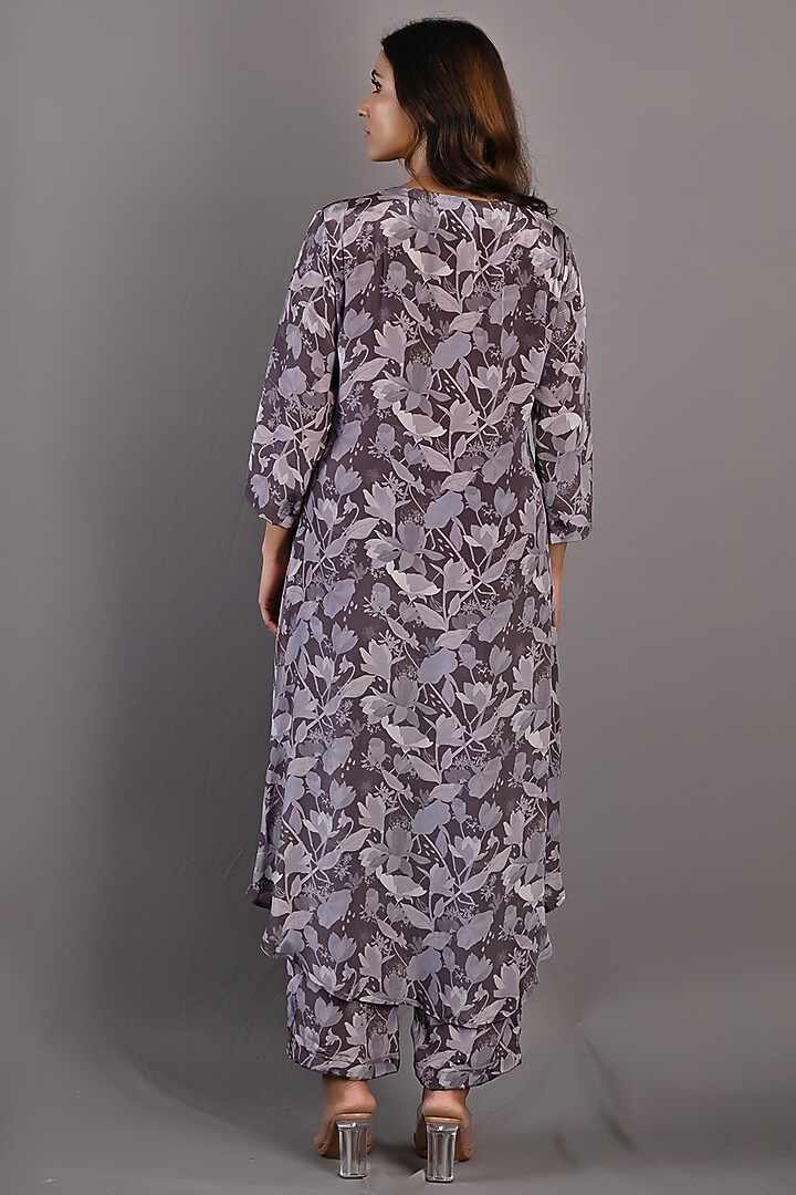 Purple Printed Co-Ord Set by Bohame at Pernia's Pop Up Shop