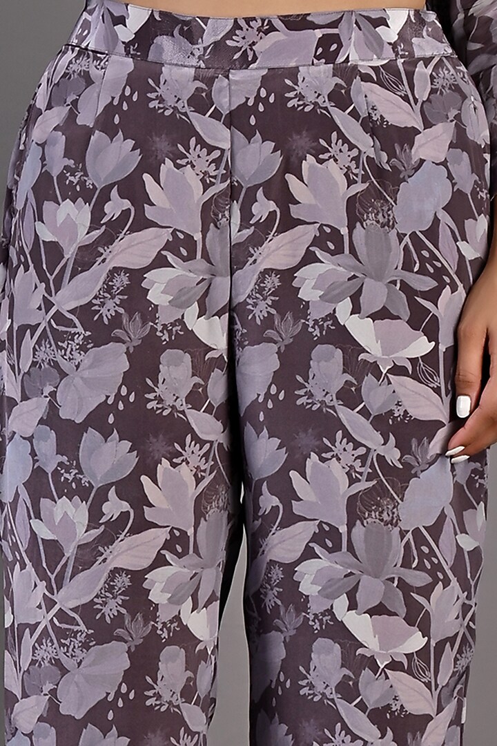 Purple Printed Co-Ord Set by Bohame at Pernia's Pop Up Shop