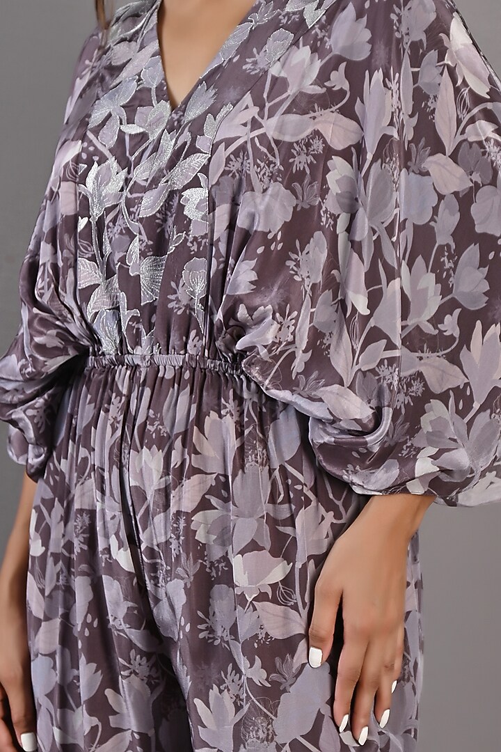Purple Printed Kaftan Jumpsuit by Bohame at Pernia's Pop Up Shop