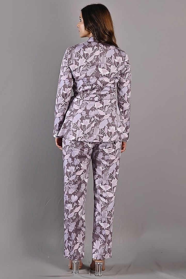 Purple Printed Jacket Set by Bohame at Pernia's Pop Up Shop
