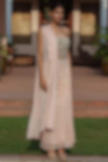 Light Pink Georgette Engagement Gown by Bohame at Pernia's Pop Up Shop