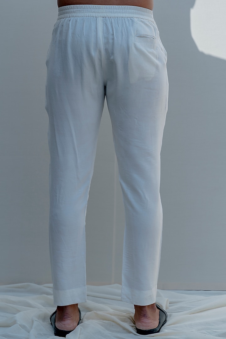 Off-White Silk Embroidered Bundi Jacket Set by Bohame Men at Pernia's Pop Up Shop