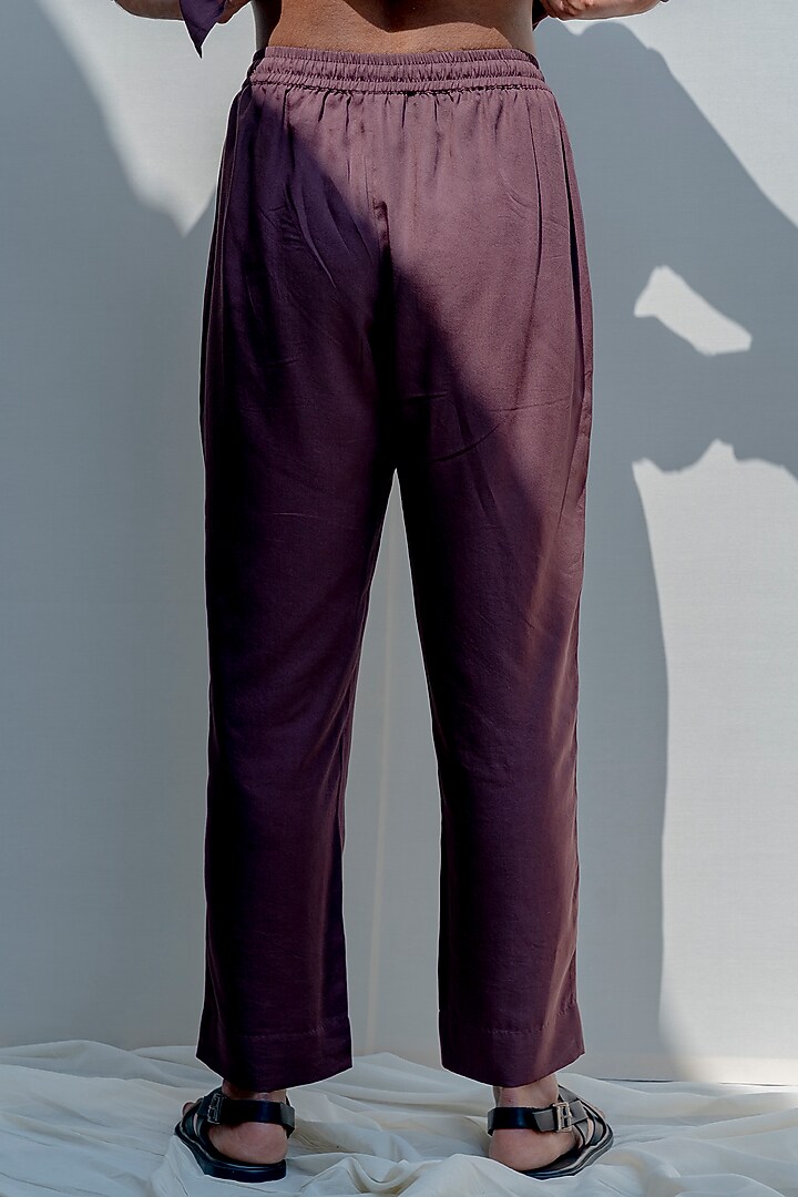 Brown Silk Embroidered Overlapped Bundi Jacket Set by Bohame Men at Pernia's Pop Up Shop