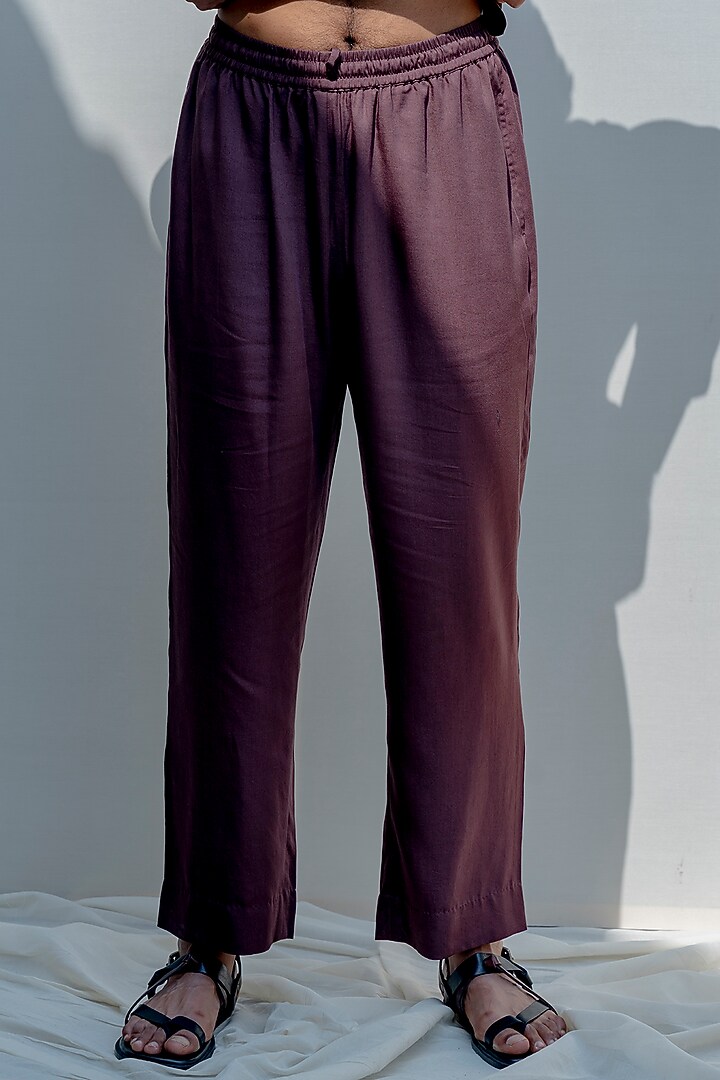 Brown Silk Embroidered Overlapped Bundi Jacket Set by Bohame Men at Pernia's Pop Up Shop