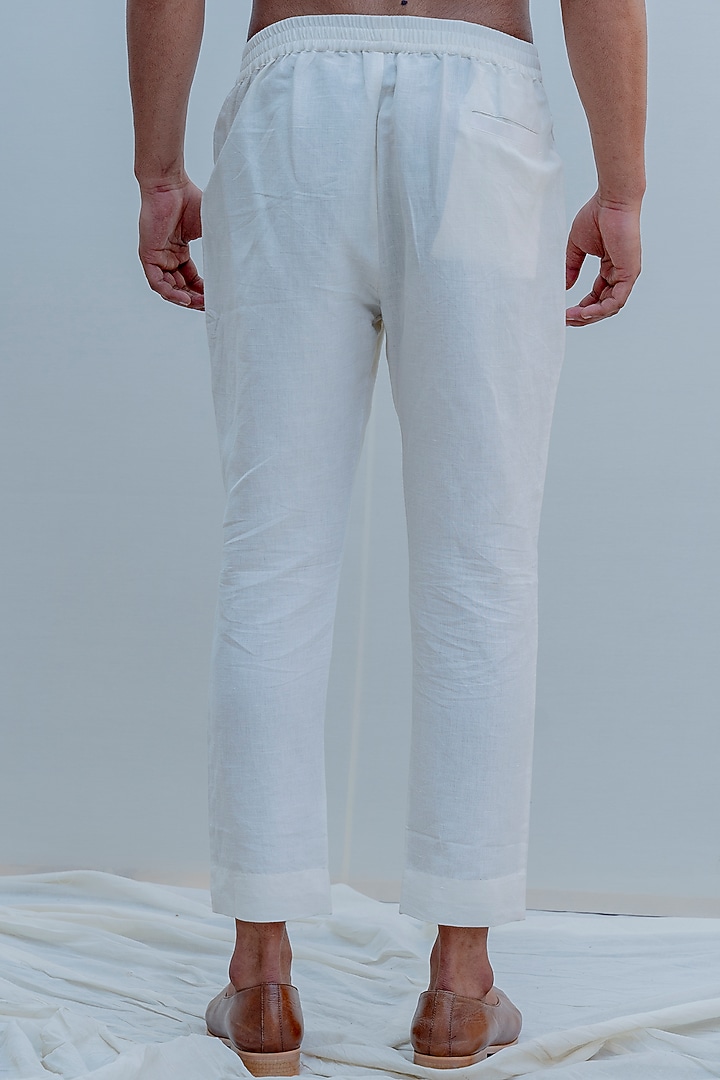 Off White Embroidered Achkan Jacket Set by Bohame Men at Pernia's Pop Up Shop