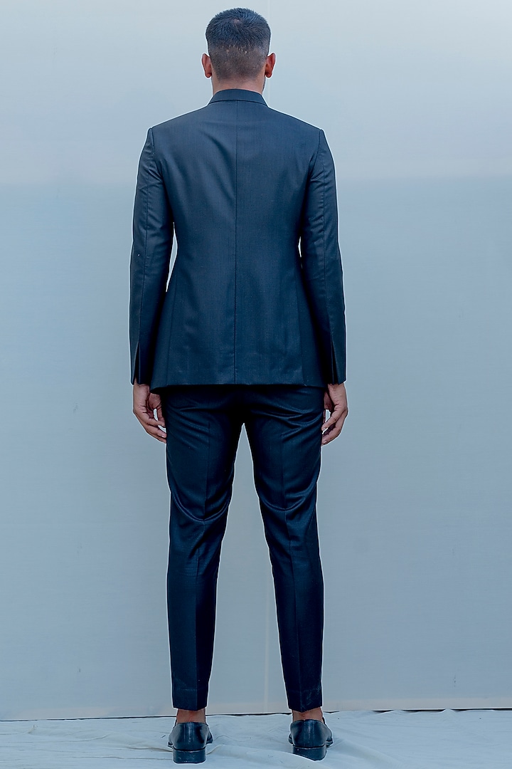 Black Indo-Western Knife Pleated Suit Set by Bohame Men at Pernia's Pop Up Shop