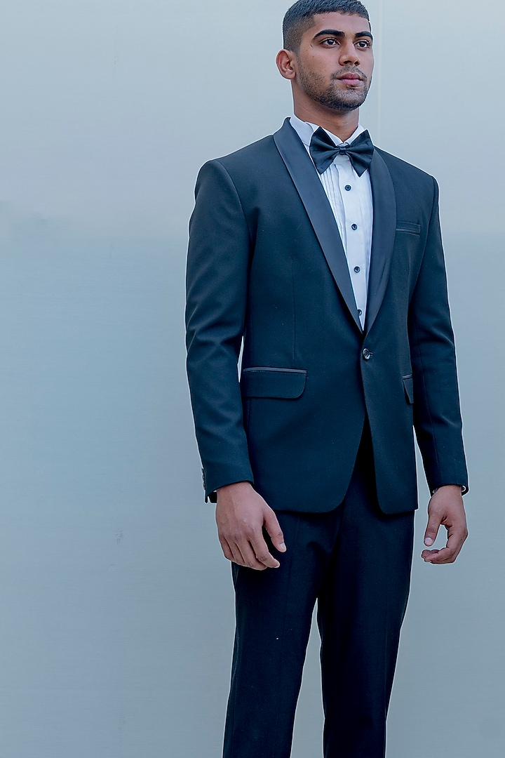 Black Suiting Tuxedo Set by Bohame Men at Pernia's Pop Up Shop