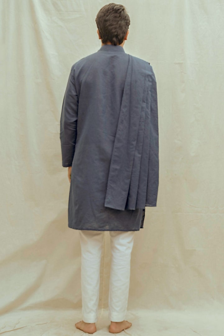 Royal Blue Kurta With Pants by Bohame Men at Pernia's Pop Up Shop