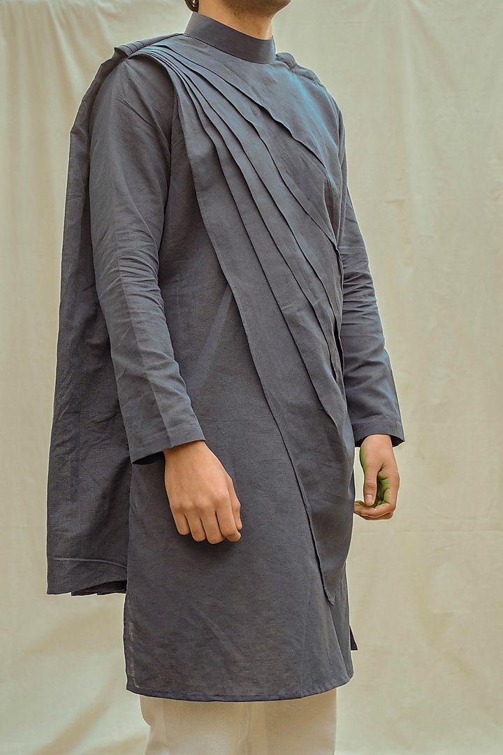 Royal Blue Kurta With Pants by Bohame Men at Pernia's Pop Up Shop