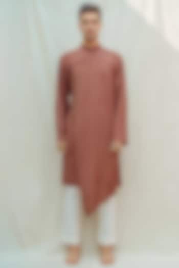 Brown Kurta With White Pants by Bohame Men