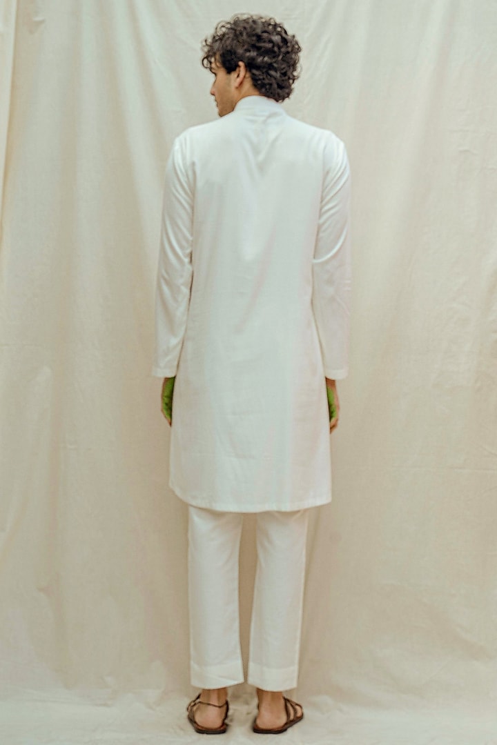 White Kurta With Pants by Bohame Men at Pernia's Pop Up Shop
