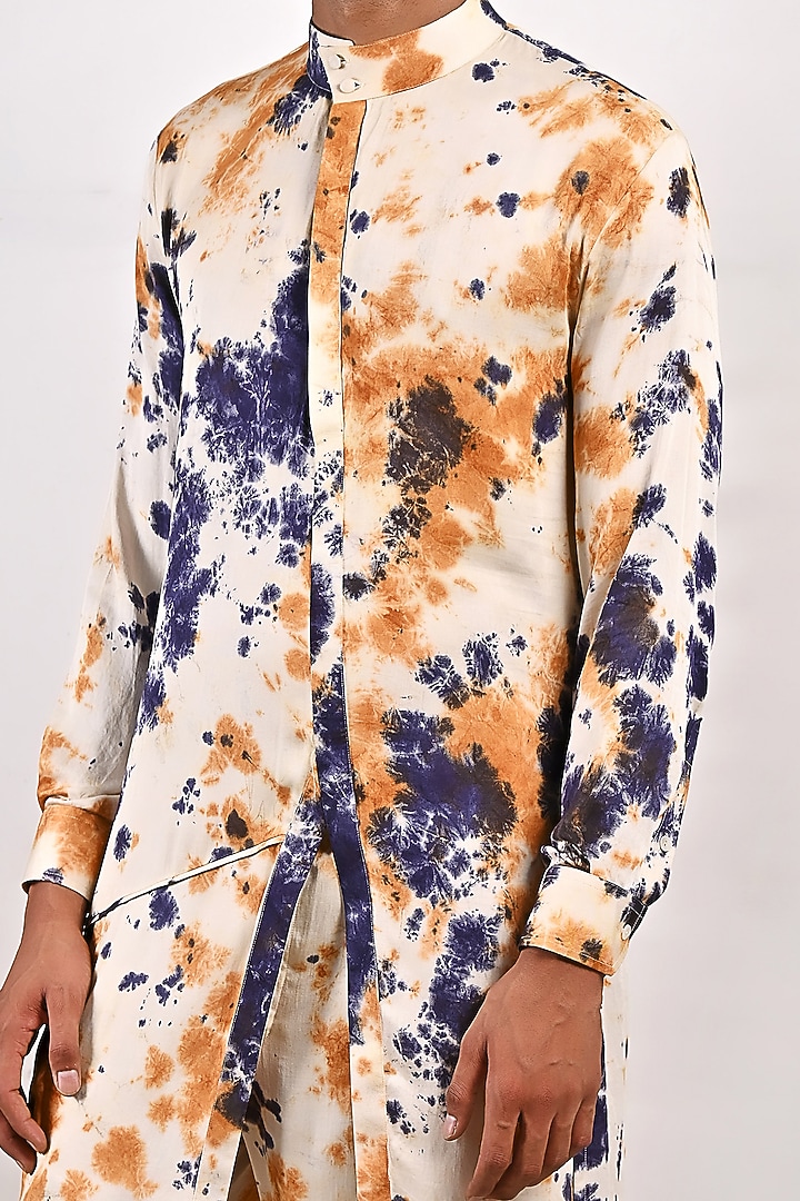 Cream Printed Kurta Set by Bohame Men at Pernia's Pop Up Shop