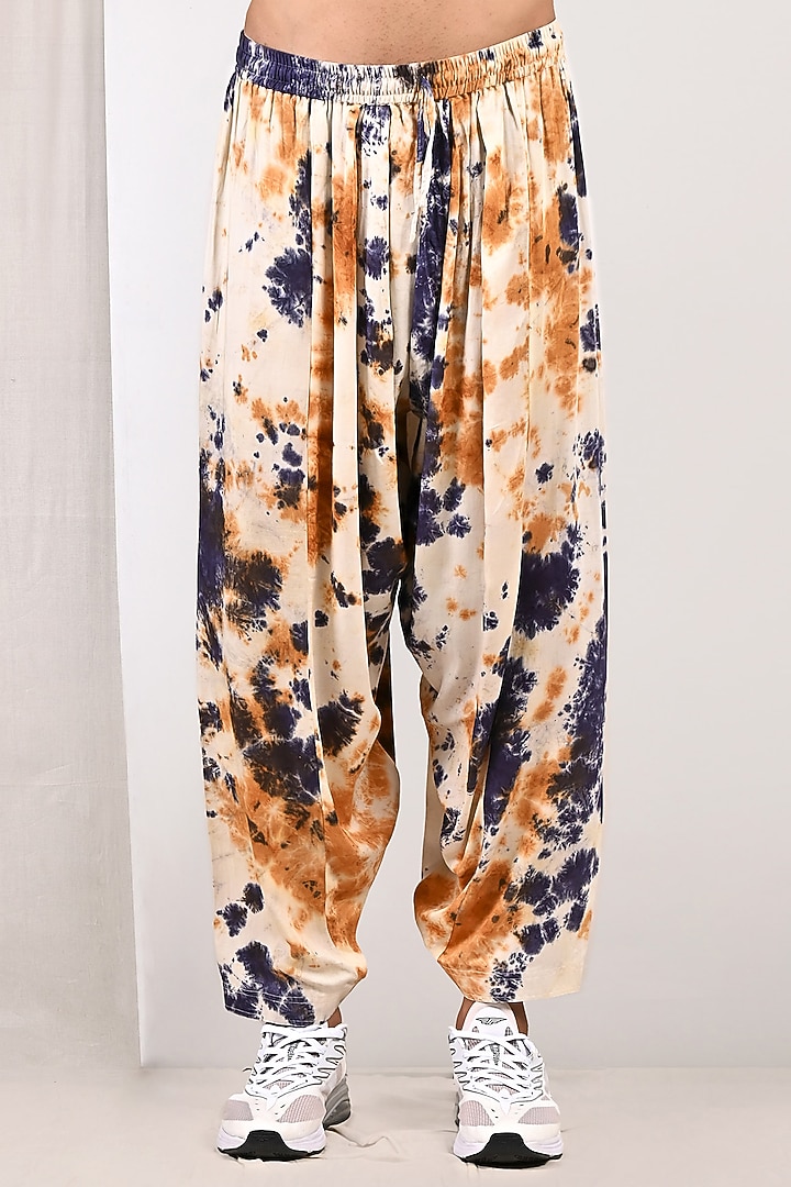 Cream Printed Long Kurta Set by Bohame Men at Pernia's Pop Up Shop