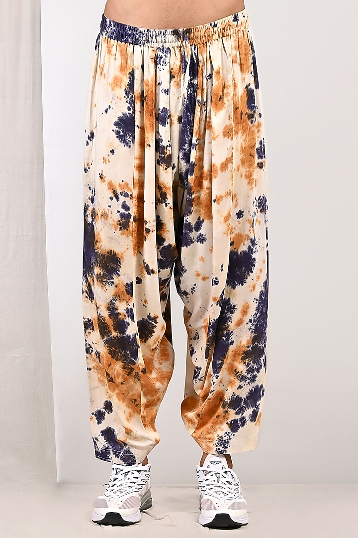 Cream Modal Printed Kurta Set by Bohame Men at Pernia's Pop Up Shop