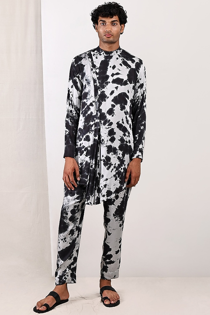 Black Modal Quilted Bundi Jacket Set by Bohame Men at Pernia's Pop Up Shop